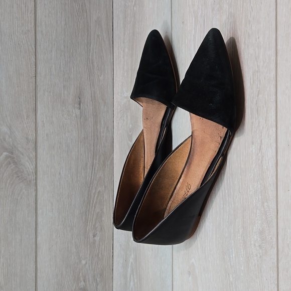Madewell Women Leather The Pointed Toe Flats shoes sz 7 - Picture 1 of 14
